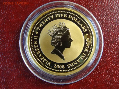 Остров Кука 25 долларов 2008 до 23.04 22:00 МСК Au - DSC06129