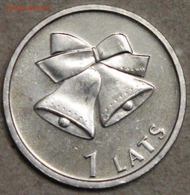 1 лат Латвия 2012 Рождественские колокольчики UNC до 22.04 - IMG_3893.JPG