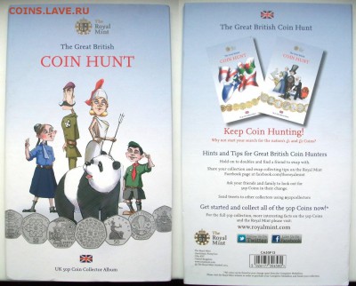 Великобритания набор 50-пенсов 17 шт альбом - 100_1750.JPG