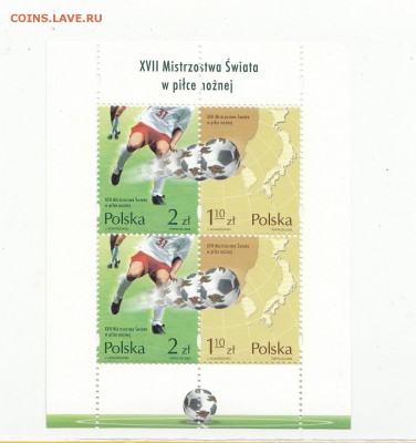 Польша 2002 футбол блок - 39а