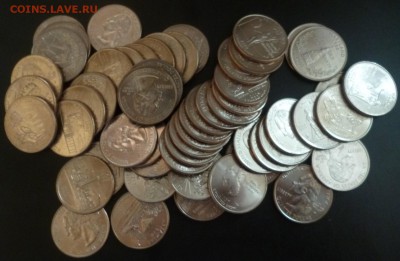 ДК США набор квотеров 56 монет 25.04 22.00 - P1180660.JPG