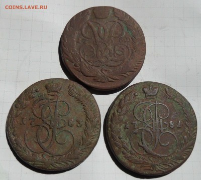 5 копеек 1761г  1781г 1783г - 5-61 81 83-1