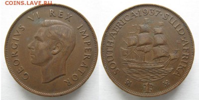 Брит.Южная Африка пенни 1937: до 27.04.15 в 22.00 - Брит Юж Африка 1 пенни 1937  065