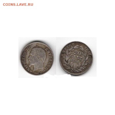 5 лир 1852 - 20-centimes-1854-a