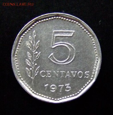 4 - Аргентина 5 сентаво (1973) алюм. Р