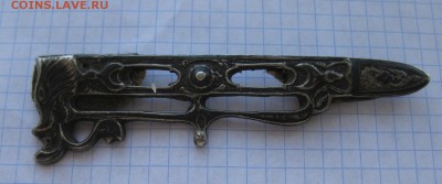 Деталь от кинжального пояса серебро Волк - 5