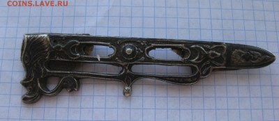 Деталь от кинжального пояса серебро Волк - 4