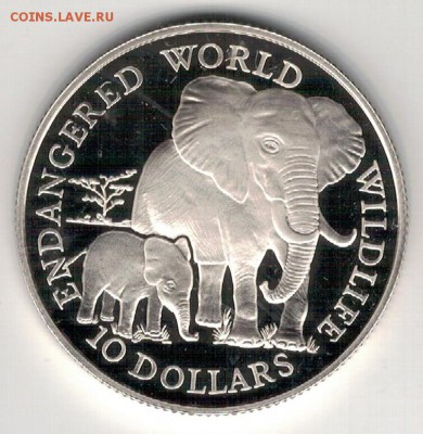 Ag О-ва Кука 10$ 1990 Слоны до 27.04.15 в 22.00мск (Б35) - 5-ку90а
