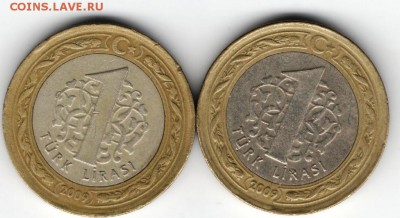 1 лира 2009 г. Турция 2 шт. до 29.04.15 г. в 22.00 - Копия (14) Изображение 003
