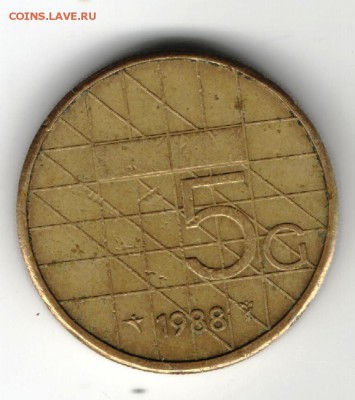 5 гульденов 1988 Нидерланды до 29.04.15 г. в 22.00 - Копия (15) Изображение 002