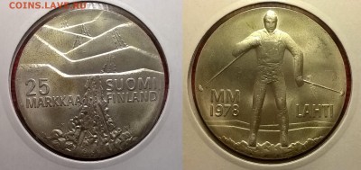 Монеты Финляндии 3 шт. до 27.04.2015 22.00 - Финляндия 25 марок