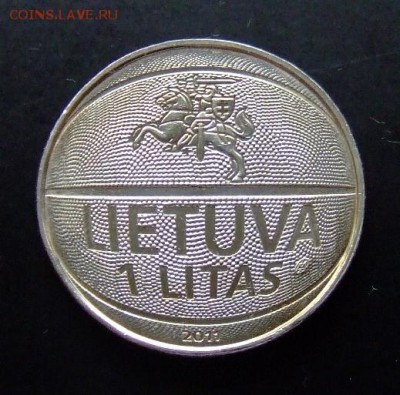 4 - Литва 1 лит (2011) «Чемпионат Европы по баскетболу» Р