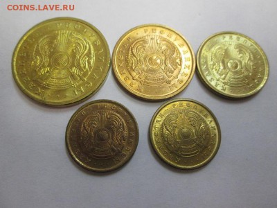 Казахстан полный набор тиин. 5 монет UNC до 24.04.15 22.00 - IMG_3967б
