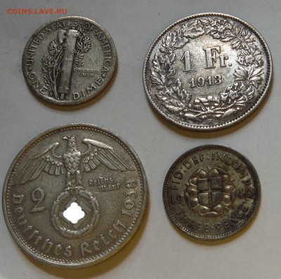 2 марки 1938,10 цент 1944,1 Фр 1918,3 пенса 1940 с 200 до 27 - DSCF8328.JPG
