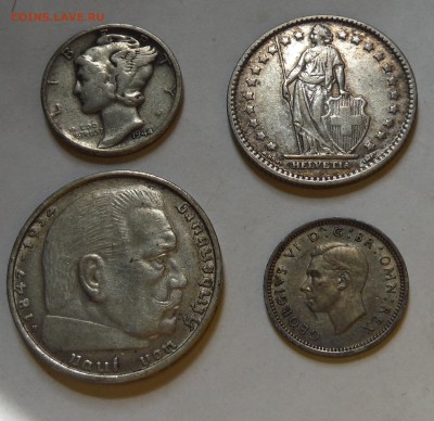 2 марки 1938,10 цент 1944,1 Фр 1918,3 пенса 1940 с 200 до 27 - DSCF8327.JPG
