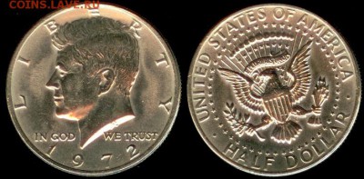 США-50 центов- P-1972, до 21.00 мск 01.05.2015 - США-50 центов-1972