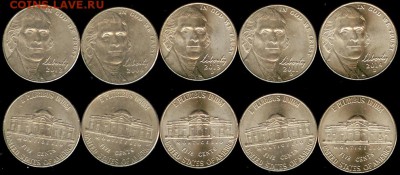 США-5 центов-D-5 шт.,  до 21.00 мск 01.05.2015 - США-5 центов-D-5 шт. 2006, 2011-2014.