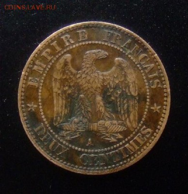 4 - Франция 2 сантима (1862) «Наполеон III» №1 Р