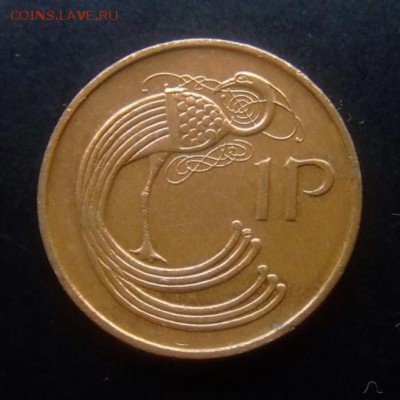 4 - Ирландия 1 пенни (1976) «Стилизов. павлин» (бронза) Р