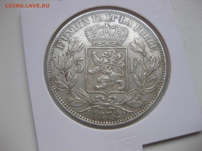 БЕЛЬГИЯ,5 франков 1872г(Леопольд III)!До 27.04.2015 - IMG_4477.JPG
