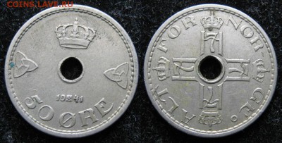 Норвегия 50 эре 1941: до 29.04.15 в 22.00 - 391 2 Норвегия 50 эре 1941    197