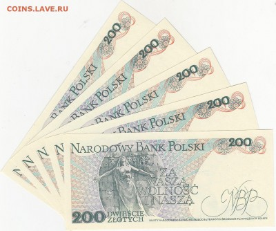 ПОЛЬША 200 злотых 1988 UNC 5 штук до 30.04 22:00 мск - IMG_0011