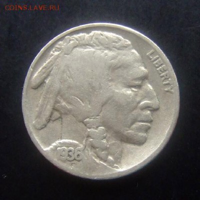 4 - США 5 центов (1936) «Бизон; индеец» А