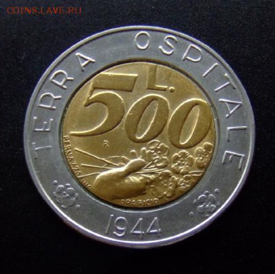 4 - Сан-Марино 500 лир (1984) «Открытие Второго фронта» Р