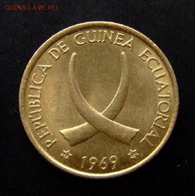 4 - Экваториальная Гвинея 1 песета (1969) «Бивни» А