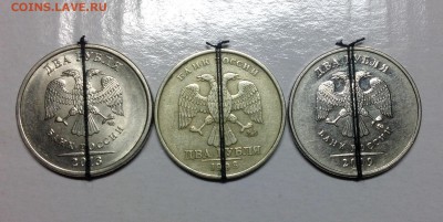 Повороты на двухрублевых монетах( 98м,09м,13сп) - image