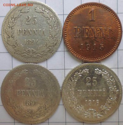 1 пенни 1915, 25 пенни 1894,1897,1916 гг. (5) до 29.04 22-00 - P1020377.JPG