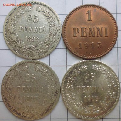 1 пенни 1915, 25 пенни 1894,1897,1916 гг. (6) до 29.04 22-00 - P1020379.JPG