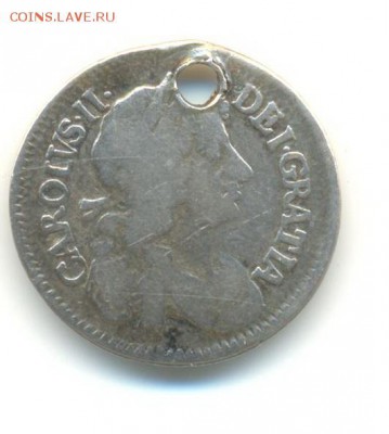 Ag. Британия 4 пенса 1679. Чарльз II. отверстие. до 29.04 22 - 24