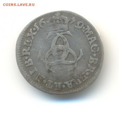 Ag. Британия 3 пенса 1679. Чарльз II.  до 29.04 22 - 15