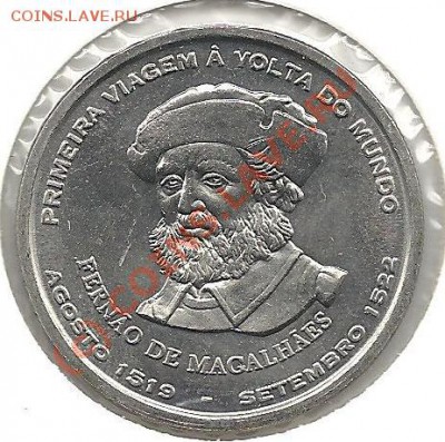 «Фернан Магеллан».200 эскудо 2000 года. КМ#731.Медно-никелевый сплав.Тираж неизвестен. - 54