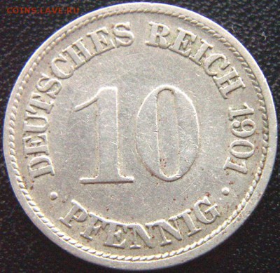 Германия_10 пфеннигов 1901(F); до 27.04_22.04мск - 8757