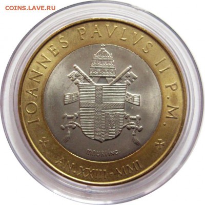 1000 лир, Ватикан 2001 UNC - lot-201299-1