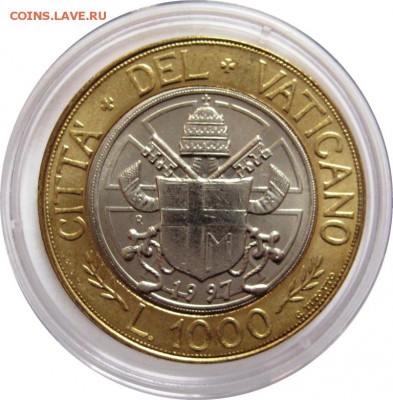 1000 лир, Ватикан 1997 UNC - lot-201297-1