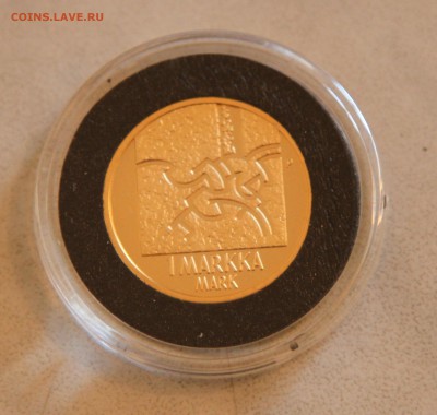 1 марка Финляндия 2001 Золото - 5