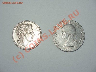 1 лек Албания 1930; 2 лека 1939 Албания окупация Италией. - Изменение размера SDC10008.JPG
