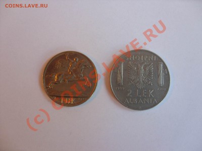 1 лек Албания 1930; 2 лека 1939 Албания окупация Италией. - Изменение размера SDC10001.JPG
