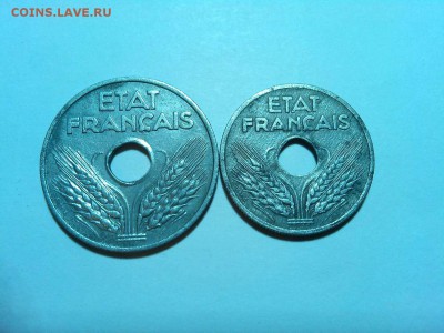 10 сант. 1943г. и 20 сант. 1942г., Франция, до 30.04.15г. - IMG_20150427_214806_thumb