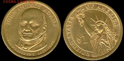США-1 доллар, Джон Куи́нси А́дамс-2008,21.00 мск 05.05.15 - США-1 доллар, Джон Куи́нси А́дамс