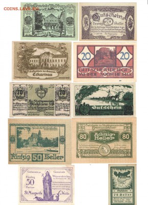 Лот из 10 бон Австрии 1920г. до 05.05.15 в 22.10 - австрияРевью4
