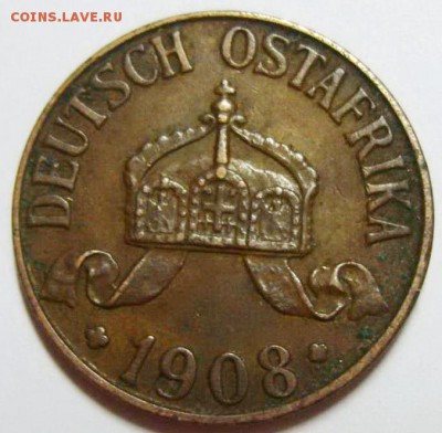 1 геллер Немецкая Восточная Африка 1908г J до 01.05.15г - 35981_2_exposure