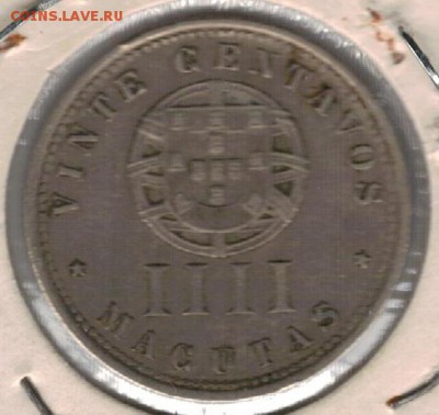 Порт.Ангола 20 сентаво 1927 до 04.05.15 в 22.00мск (А933) - 4-ан1