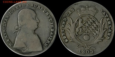 Бавария, талер, 1803 до 5.05.15 21-30+ - 1803аб