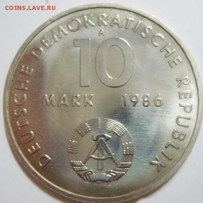 10 марок ГДР. Тельманн. 1986г. UNC до 02.05.15г - 41541_1