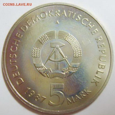 5 марок ГДР. Александрплатц. 1987г. UNC- до 02.05.15г - 41549_1