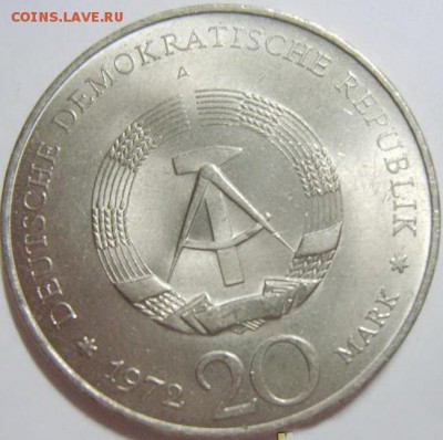 20 марок ГДР. В. Пик. 1972г. UNC до 02.05.15г - 50102_1